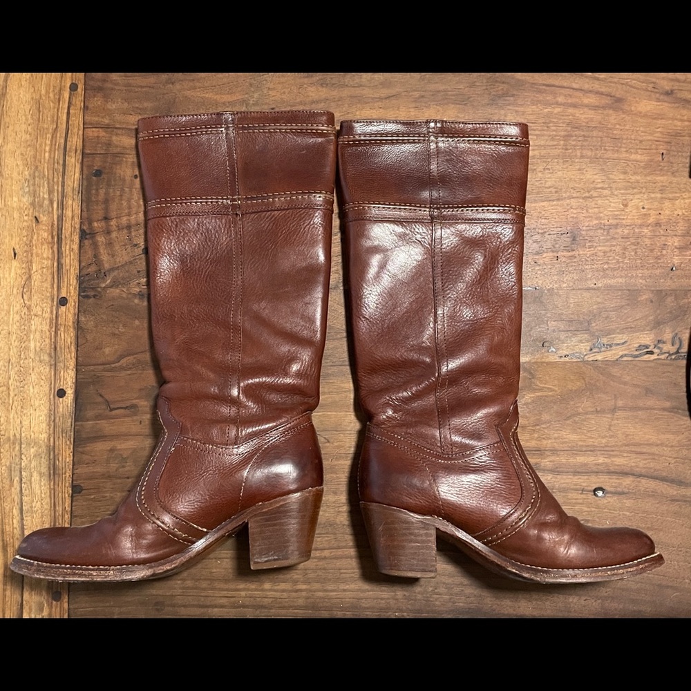 COPY - Frye Brown Leather Boots.